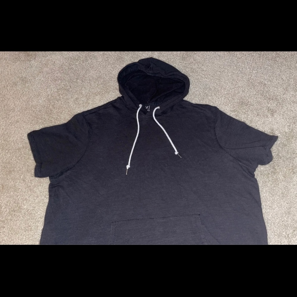 Black Short sleeve Hoodie